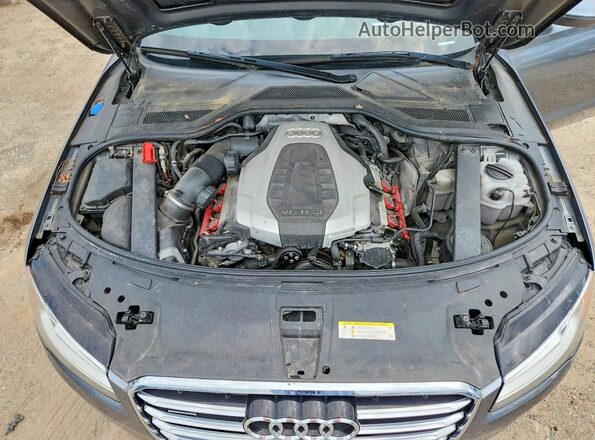 WAU34AFD6GN002394 2016 AUDI A8 Gray უკანა სალონის ხედი