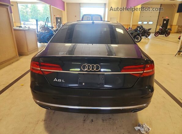 WAU34AFD7GN018183 2016 AUDI A8 Black Rear view