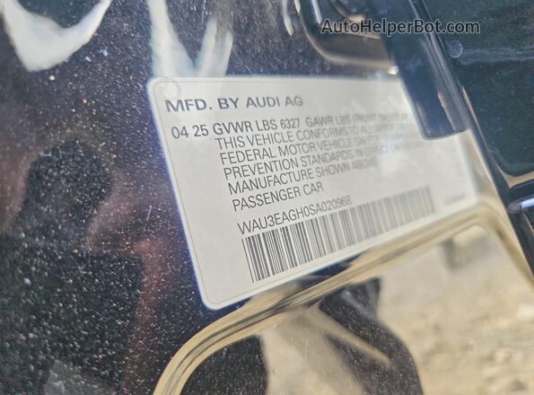 WAU3EAGH0SA020968 2025 AUDI S6 Black Շարժիչի բաժամունքի տեսք