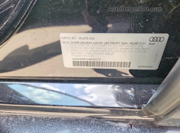 WAU43AFD1HN002215 2017 AUDI A8 Black Engine compartment view