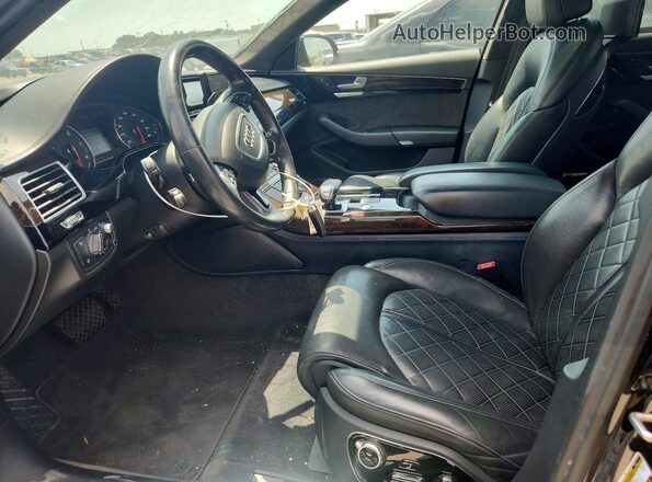 WAU43AFD1HN002215 2017 AUDI A8 Black Front interior view