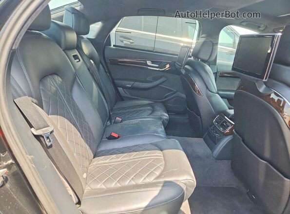 WAU43AFD1HN002215 2017 AUDI A8 Black Rear seats view