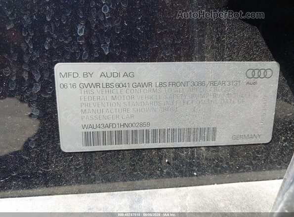 WAU43AFD1HN002859 2017 AUDI OTHER Black Engine compartment view