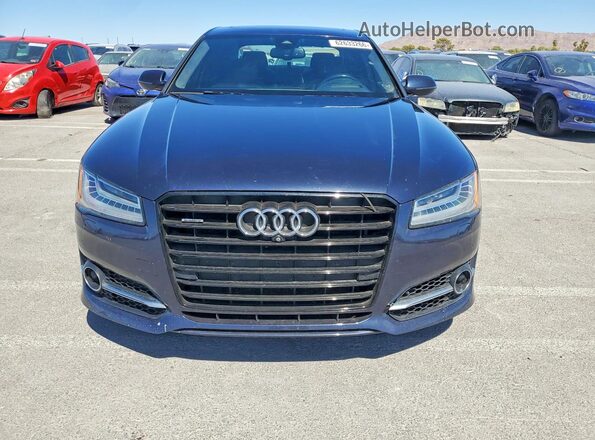 WAU43AFD2HN005091 2017 AUDI A8 Blue Widok z przodu
