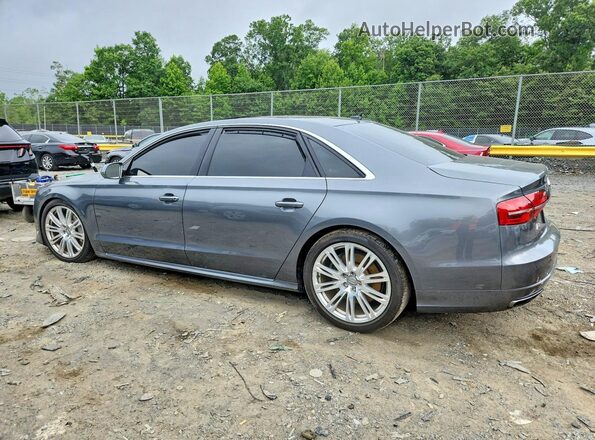 WAU43AFD3GN010802 2016 AUDI A8 Gray Trasero izquierdo
