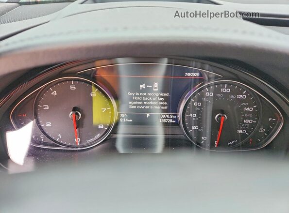 WAU43AFD3GN010802 2016 AUDI A8 Gray Vista del cuadro de instrumentos