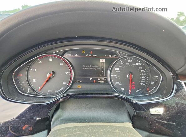 WAU43AFDXJN000128 2018 AUDI A8 Black Instrument cluster view