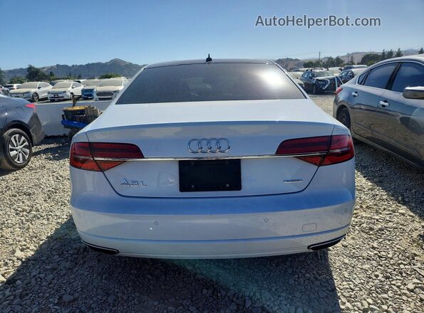 WAU44AFD4HN014839 2017 AUDI A8 White Rear view