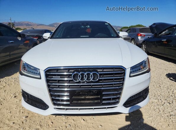 WAU44AFD4HN014839 2017 AUDI A8 White Front view