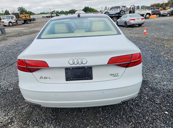 WAU44AFD4JN000820 2018 AUDI A8 Белый Вид сзади