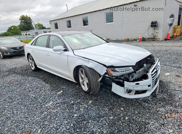 WAU44AFD4JN000820 2018 AUDI A8 Белый Передняя правая четверть