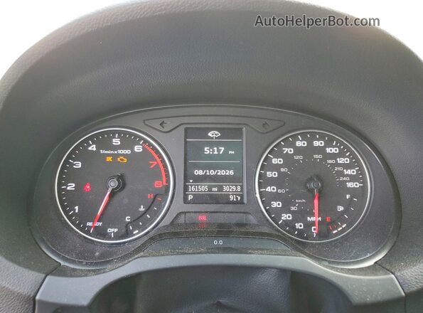 WAUA7GFF7G1053753 2016 AUDI A3 White Вид щитка приладів
