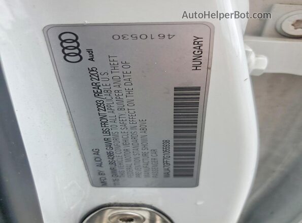 WAUA7GFF7G1055938 2016 AUDI A3 White Widok komory silnika
