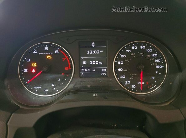 WAUA7HFF7G1050860 2016 AUDI A3 Gray ხელსაწყოთა პანელის ხედი