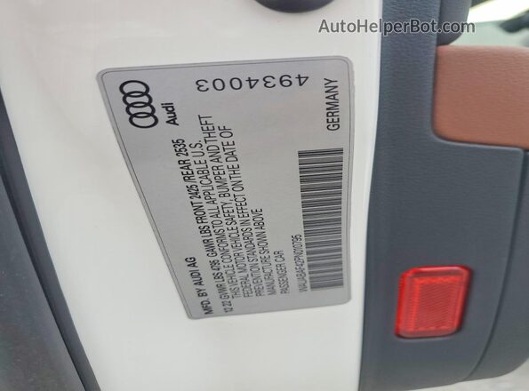 WAUABAF42PN010795 2023 AUDI A4 Белый Вид подкапотного пространства