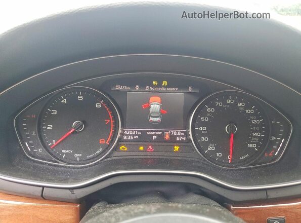 WAUABAF45MA019543 2021 AUDI A4 Silver Instrument cluster view