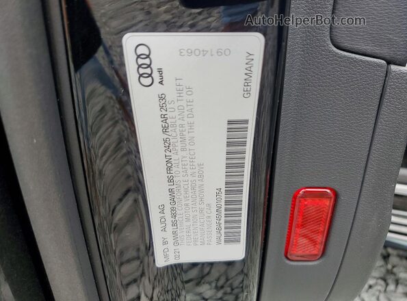 WAUABAF45MN010754 2021 AUDI A4 Черный Вид подкапотного пространства