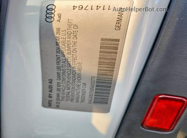 WAUABCF50NA033775 2022 AUDI A5 Белый Вид подкапотного пространства