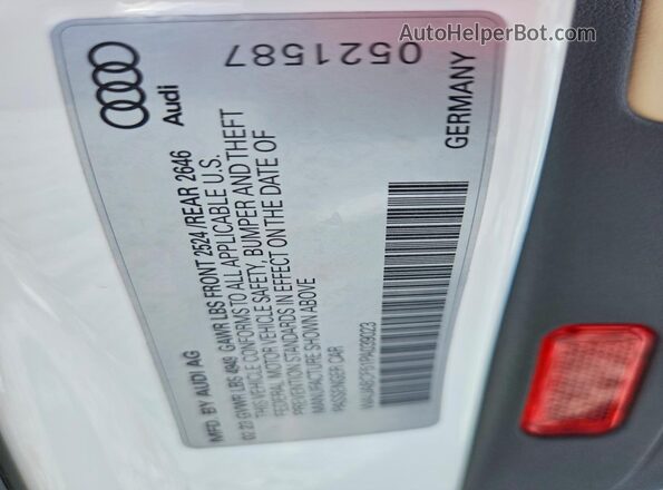 WAUABCF51PA039023 2023 AUDI A5 Белый Вид подкапотного пространства