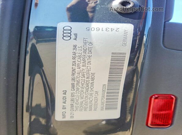 WAUABCF59MA063209 2021 AUDI A5 Gray Engine compartment view