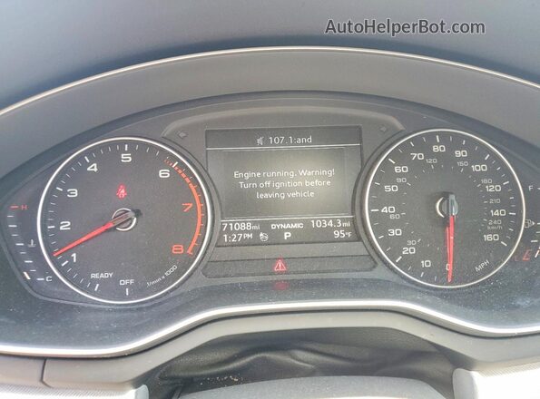 WAUANAF44HN002674 2017 AUDI A4 Black Սարքավորումների վահանակի տեսք