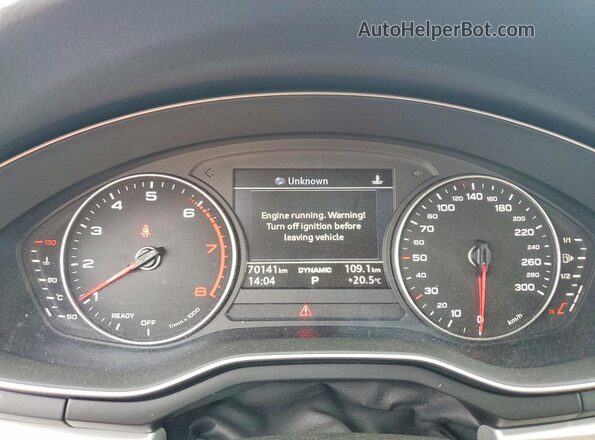 WAUANAF44KN010118 2019 AUDI A4 White Instrument cluster view