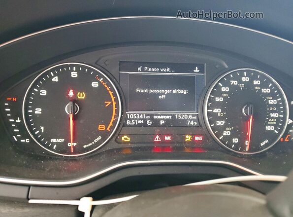 WAUANAF4XHN041575 2017 AUDI A4 Угольный Вид щитка приборов