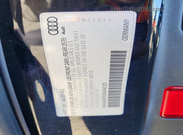 WAUANCF52KA044120 2019 AUDI A5 Black ძრავის განყოფილების ხედი