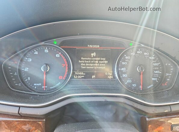 WAUANCF52KA044120 2019 AUDI A5 Black ხელსაწყოთა პანელის ხედი