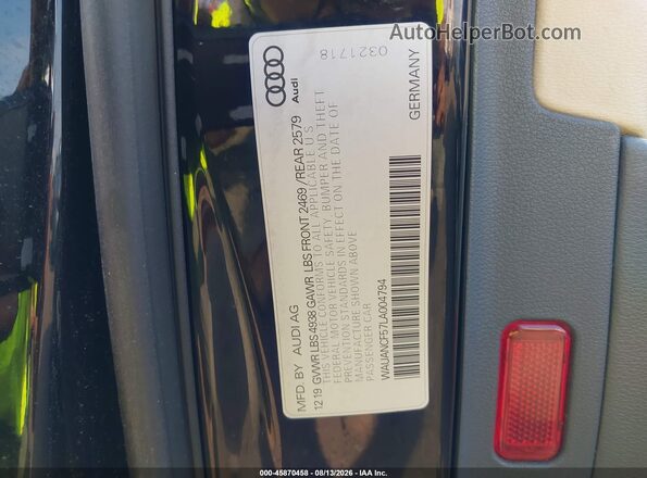WAUANCF57LA004794 2020 AUDI OTHER Black Widok komory silnika