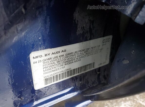 WAUAUDGY1PA120645 2023 AUDI A3 Синий Вид подкапотного пространства