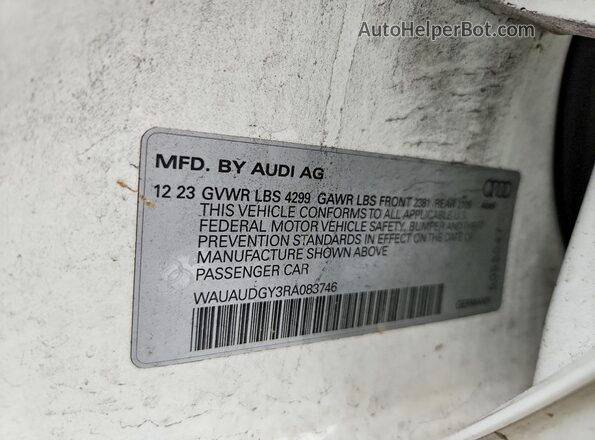 WAUAUDGY3RA083746 2024 AUDI A3 White Engine compartment view