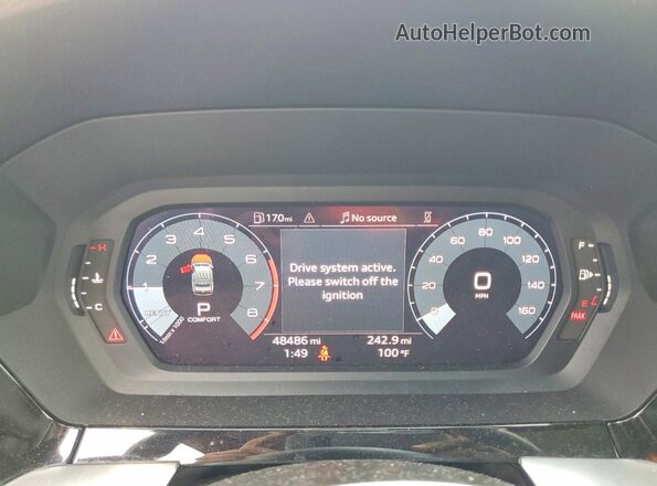 WAUAUDGY3RA118754 2024 AUDI A3 Charcoal ხელსაწყოთა პანელის ხედი