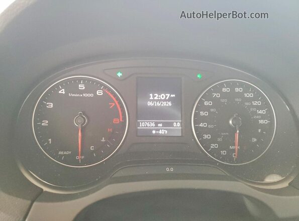 WAUAUGFF1J1040934 2018 AUDI A3 Gray Vista del cuadro de instrumentos