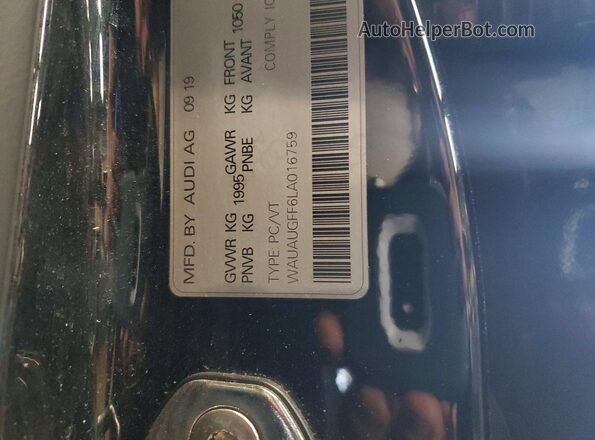 WAUAUGFF6LA016759 2020 AUDI A3 Черный Вид подкапотного пространства