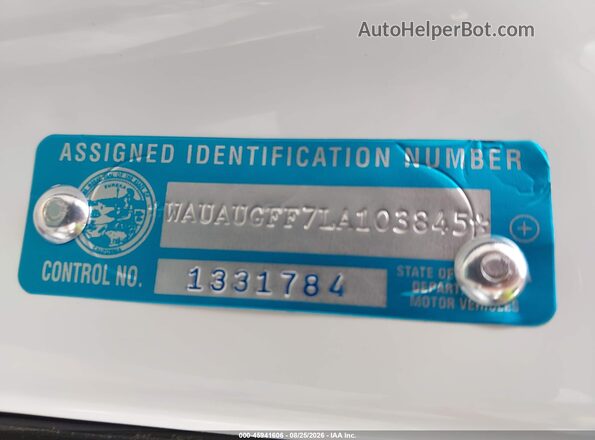 WAUAUGFF7LA103845 2020 AUDI A3 Белый Вид подкапотного пространства