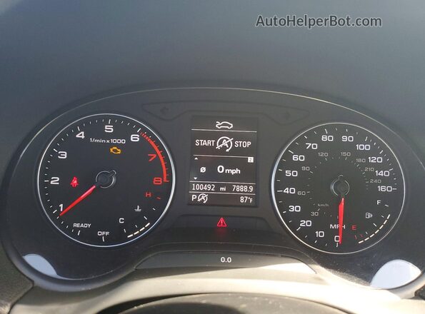 WAUAUGFF8H1027091 2017 AUDI A3 White Widok zestawu wskaźników