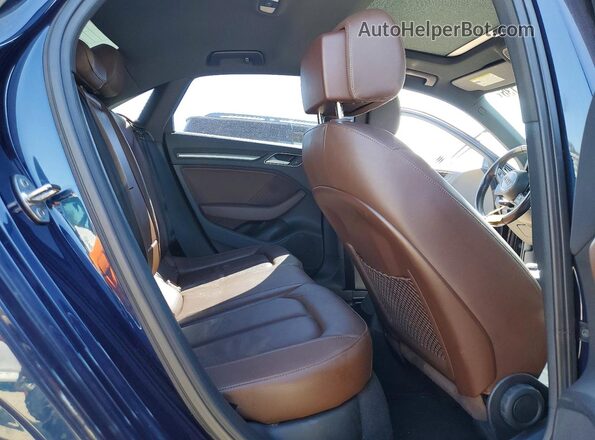 WAUAUGFF9H1043879 2017 AUDI A3 Blue Вид задніх сидінь