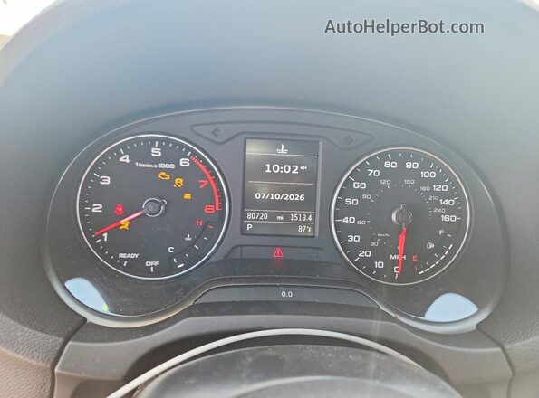 WAUAUGFF9K1014535 2019 AUDI A3 White Widok zestawu wskaźników