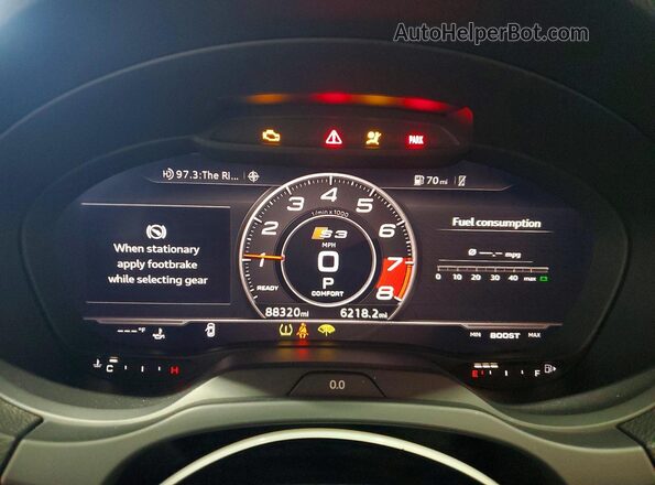 WAUB1GFF5H1053547 2017 AUDI S3 Blue Սարքավորումների վահանակի տեսք