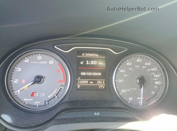 WAUB1GFF8G1044856 2016 AUDI S3 Silver Вид щитка приладів