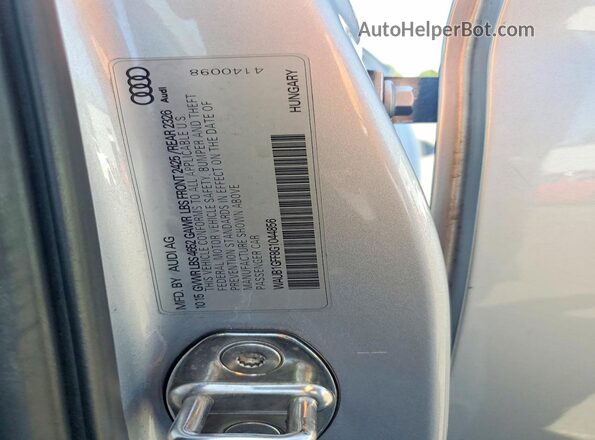 WAUB1GFF8G1044856 2016 AUDI S3 Silver Вид підкапотного простору