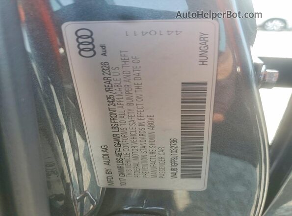 WAUB1GFF9J1032786 2018 AUDI S3 Gray Շարժիչի բաժամունքի տեսք