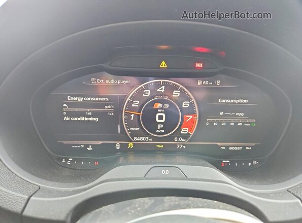 WAUB1HFF4KA099660 2019 AUDI S3 Gray Vista del cuadro de instrumentos