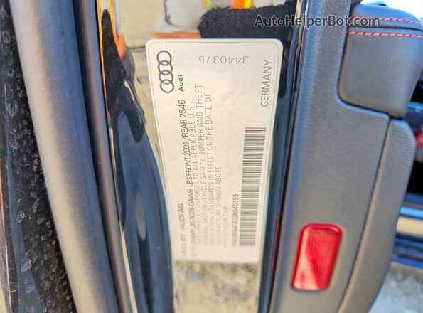 WAUB4AF40JA045199 2018 AUDI S4 Black Շարժիչի բաժամունքի տեսք