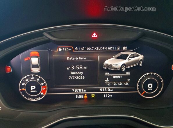 WAUB4AF41JA003611 2018 AUDI S4 Gray Instrument cluster view