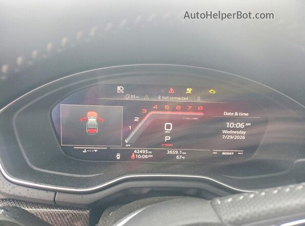 WAUB4AF43LA028142 2020 AUDI S4 White Widok zestawu wskaźników