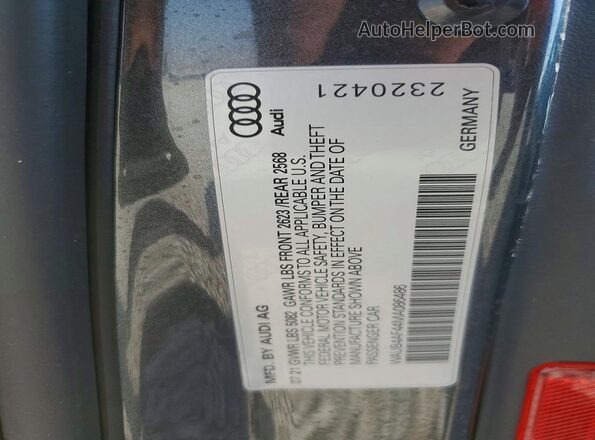 WAUB4AF44MA086486 2021 AUDI S4 Charcoal ძრავის განყოფილების ხედი
