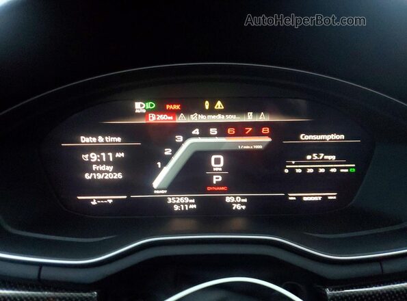 WAUB4CF51MA013922 2021 AUDI S5 Blue Instrument cluster view