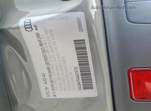 WAUB4CF54KA079734 2019 AUDI S5 Угольный Вид подкапотного пространства